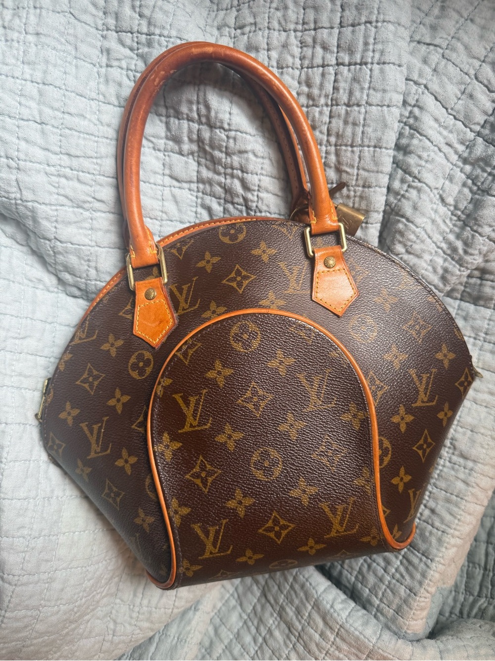 Authentic Louis Vuitton Brown Monogram Canvas Ellipse PM bag